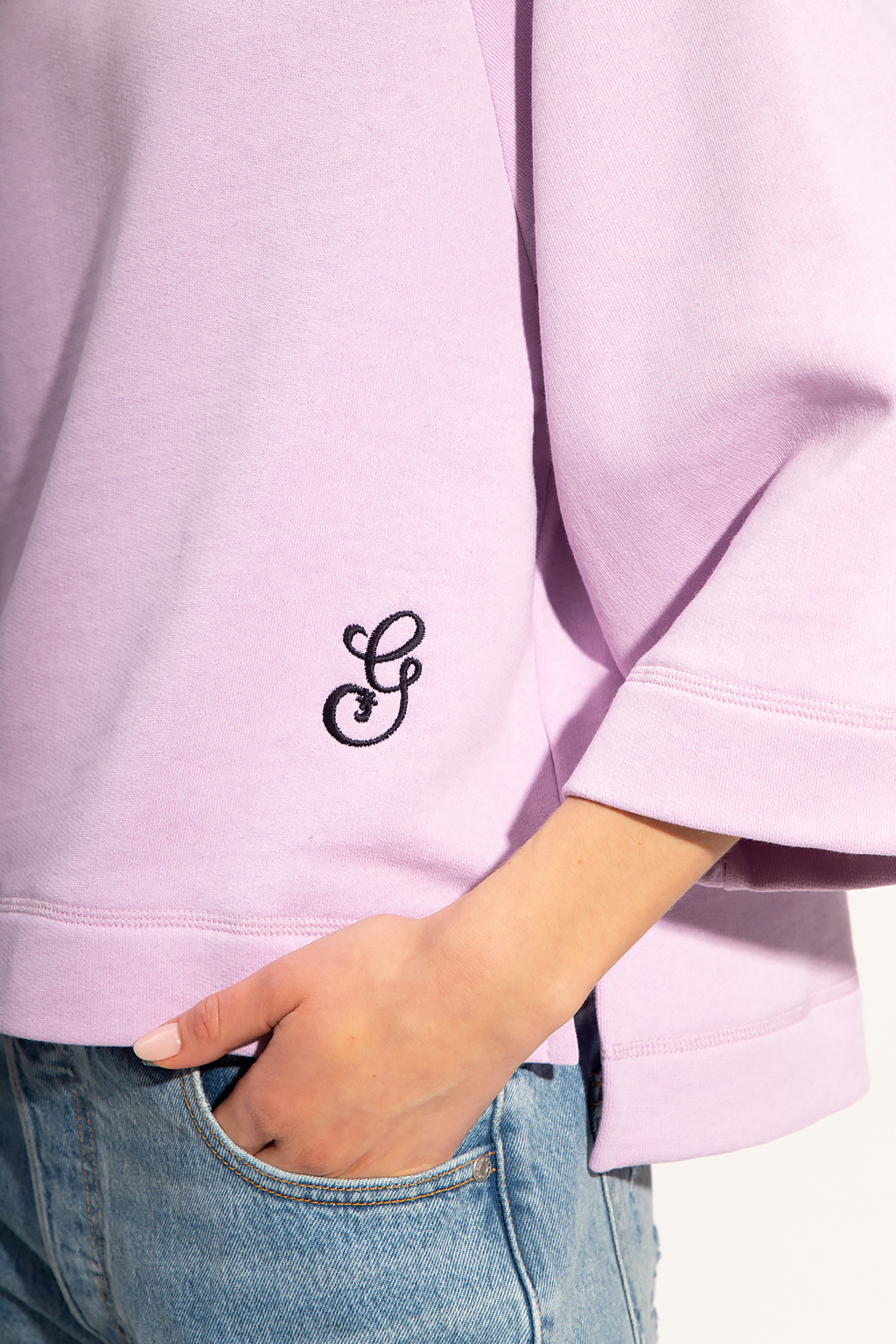 Ganni Sweatshirt com capuz Superdry Code Logo Chenilla Os fúcsia mulher